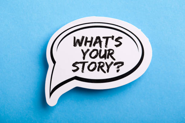 istock What Is Your Story Speech Bubble Isolated On Blue Background 1150185882
