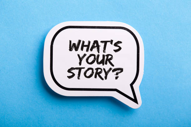 istock What Is Your Story Speech Bubble Isolated On Blue Background 1150185884