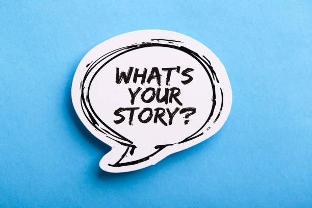 istock What Is Your Story Speech Bubble Isolated On Blue Background 1150185889