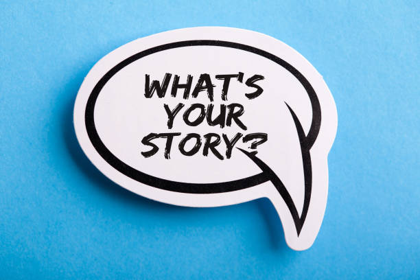 istock What Is Your Story Speech Bubble Isolated On Blue Background 1150185894