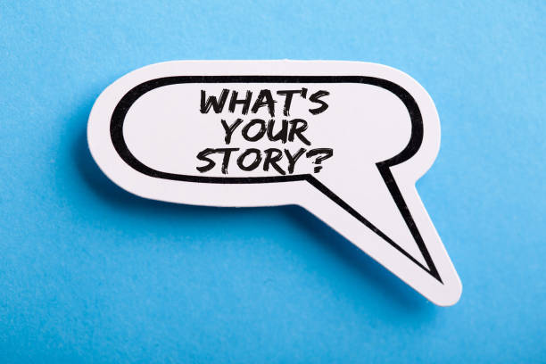 istock What Is Your Story Speech Bubble Isolated On Blue Background 1150185905