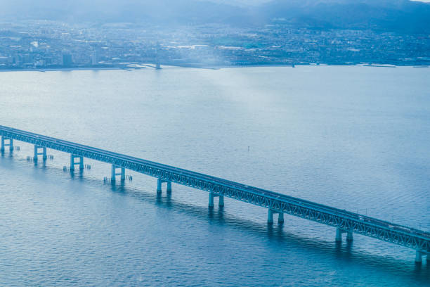 istock Osaka skyline as seen from an airplane 1150187851