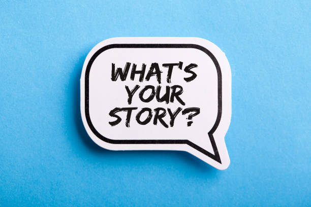 istock What Is Your Story Speech Bubble Isolated On Blue Background 1150188859