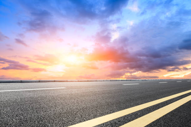 istock Highway road and beautiful sky landscape 1150191465
