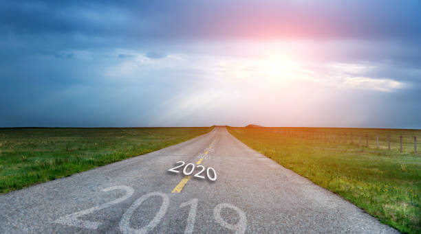 istock Number of 2019 to 2021 on empty asphalt road 1150191489
