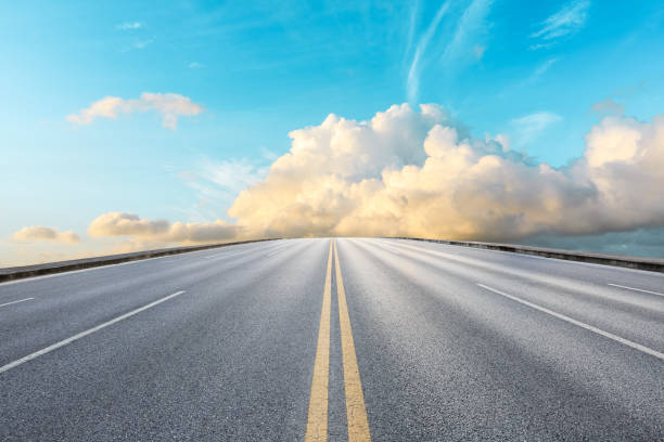 Empty road and sky nature landscape