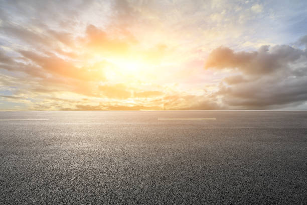 istock Highway road and beautiful sky landscape 1150192155