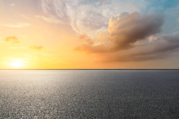 istock Empty asphalt road and beautiful sky landscape 1150192198
