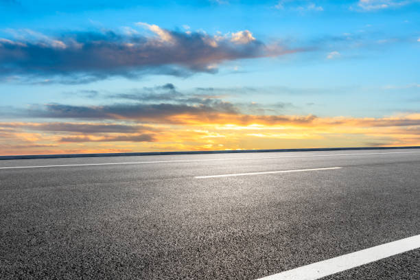 istock Highway road and beautiful sky landscape 1150192875