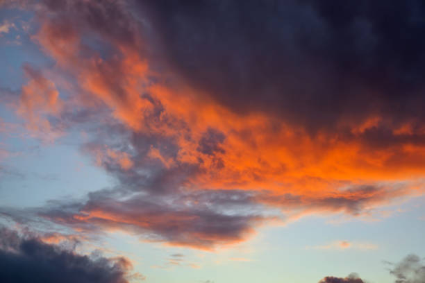 istock Fiery orange sunset sky as background. Beautiful colors 1150194683
