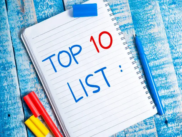 Photo of Top 10 List, Motivational Words Quotes Concept