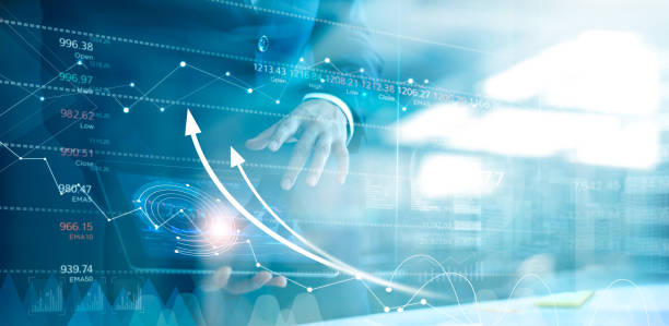 istock Businessman using tablet analyzing sales data and economic growth graph chart. Business strategy. Abstract icon. Stock market. Digital marketing. 1150203836