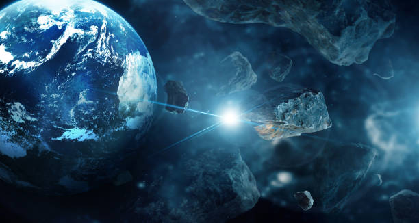 istock Meteorites in deep space planets. Asteroids in distant solar system. Science fiction concept. 1150203839