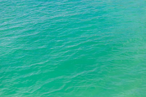 Beautiful blue sea water surface texture background.