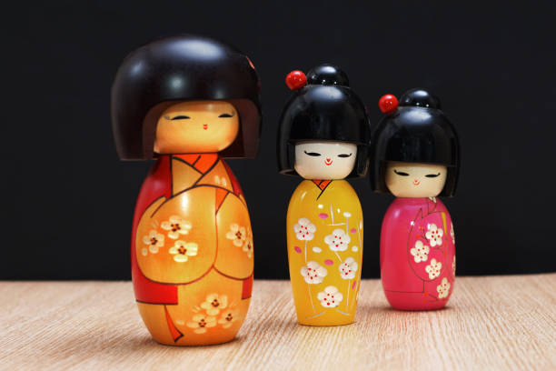 Kokeshi a traditional japanese  wooden dolls