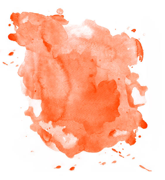 istock Orange watercolor spot 1150215356