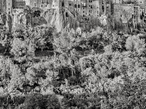 Town of Pitigliano in Tuscany countryside of Italy