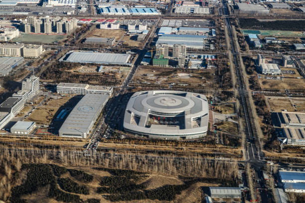 istock Beijing,China skyline as seen from an airplane 1150219312
