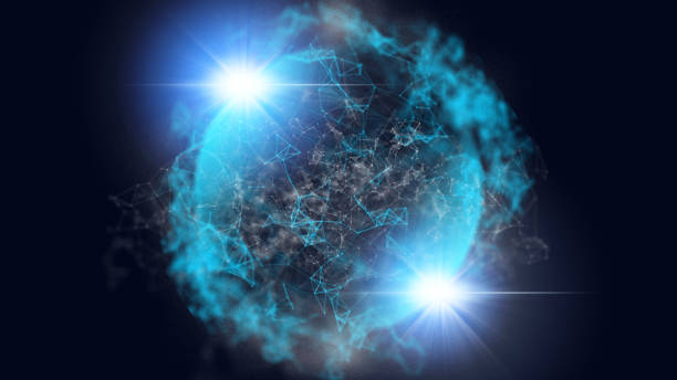 istock Cyber space world of future business technology, globe in digital cyber space present future connection trading investment and transection of money. Business organization of digital currency investment concept in 3d rendering. 1150221334