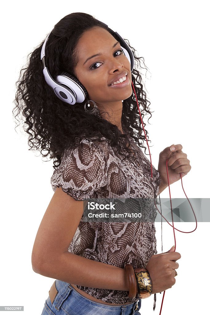 Young woman listening to music  Adult Stock Photo