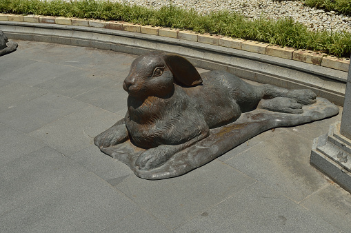 cute rabbit monument in Thailand