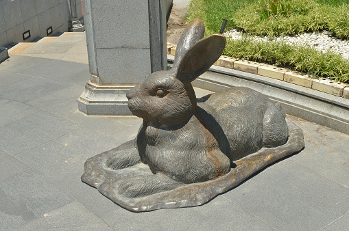 cute rabbit monument in Thailand