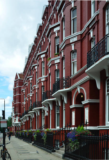 istock London typical red brick Victorian row house. 1150223296