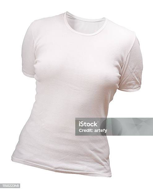 Biały Tshirt - zdjęcia stockowe i więcej obrazów Płeć żeńska - Płeć żeńska, T-shirt, Biały