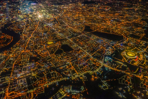 istock London night view as seen from an airplane 1150226392