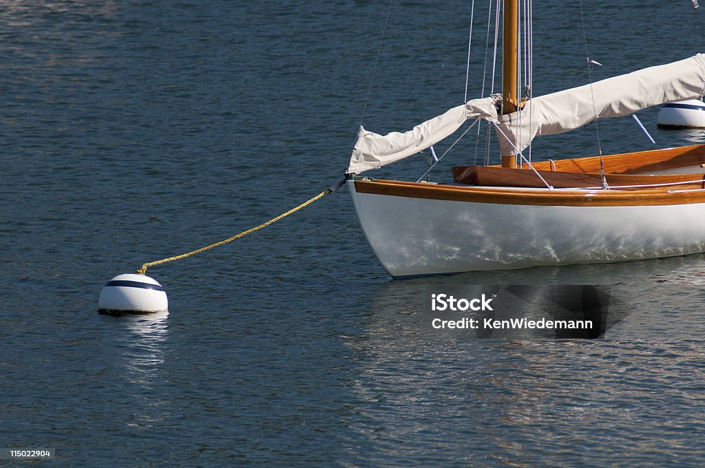 Moored Sailboat  Anchored Stock Photo