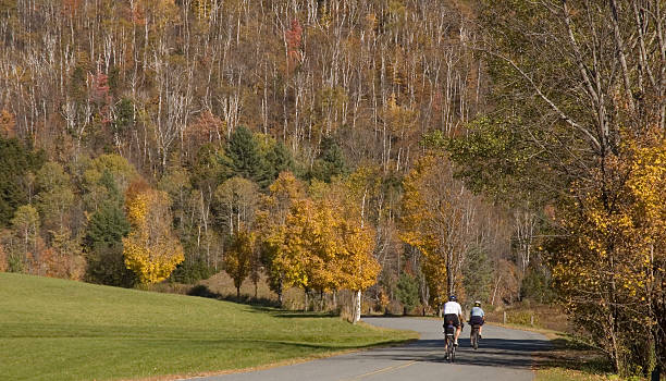 bicycle rider - individual event women people autumn foto e immagini stock