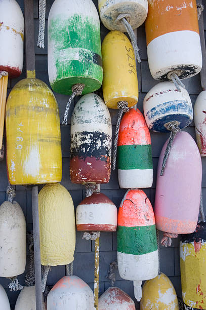 istock Weathered Lobster Buoys 115023408