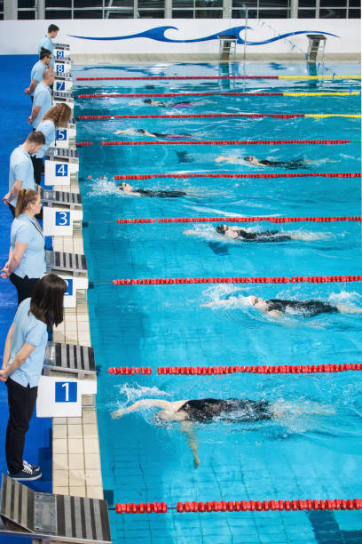 istock Finish of the swimming competition 1150234855