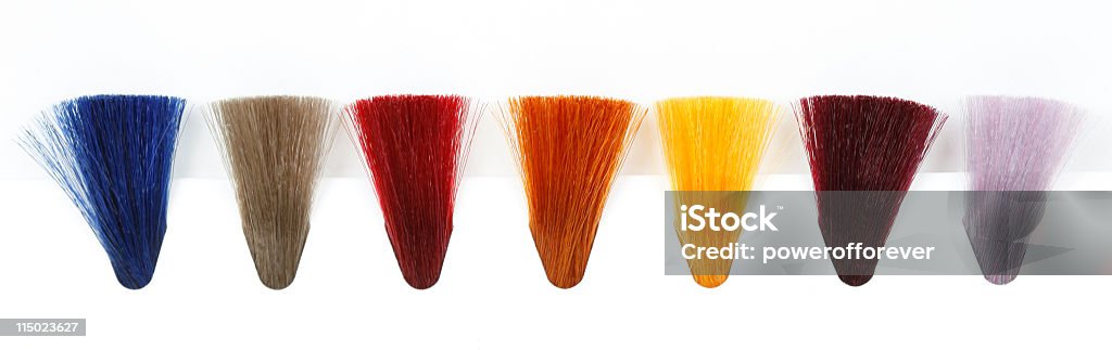 Tintura per capelli-Intensifiers Campione di colore - Foto stock royalty-free di Arancione