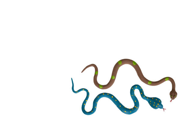istock Fake snake toy, rubber animal for game. 1150236281