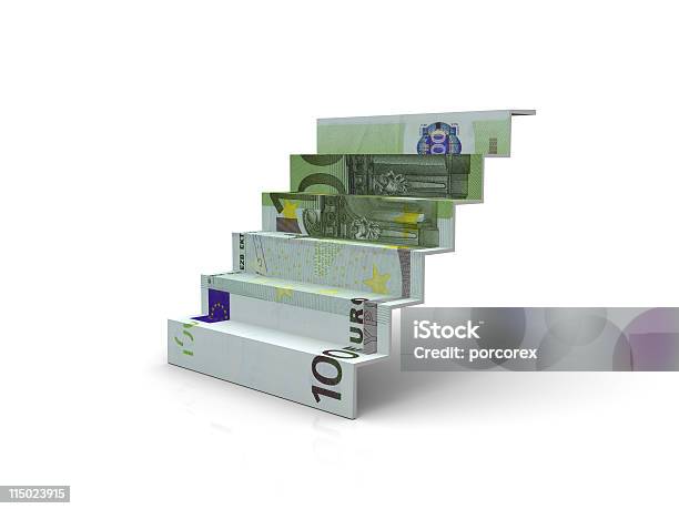 Euro Schodów - zdjęcia stockowe i więcej obrazów Symbol Euro - Symbol Euro, Waluta Unii Europejskiej, Banknot