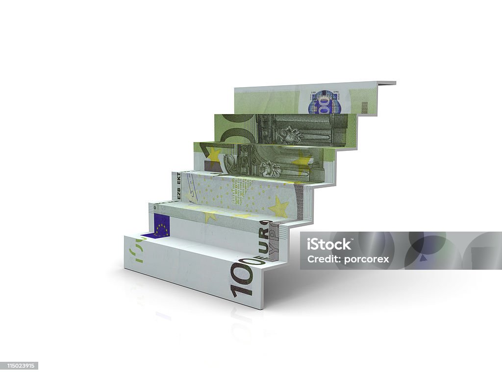 Euro de escada - Foto de stock de Moeda da União Europeia royalty-free