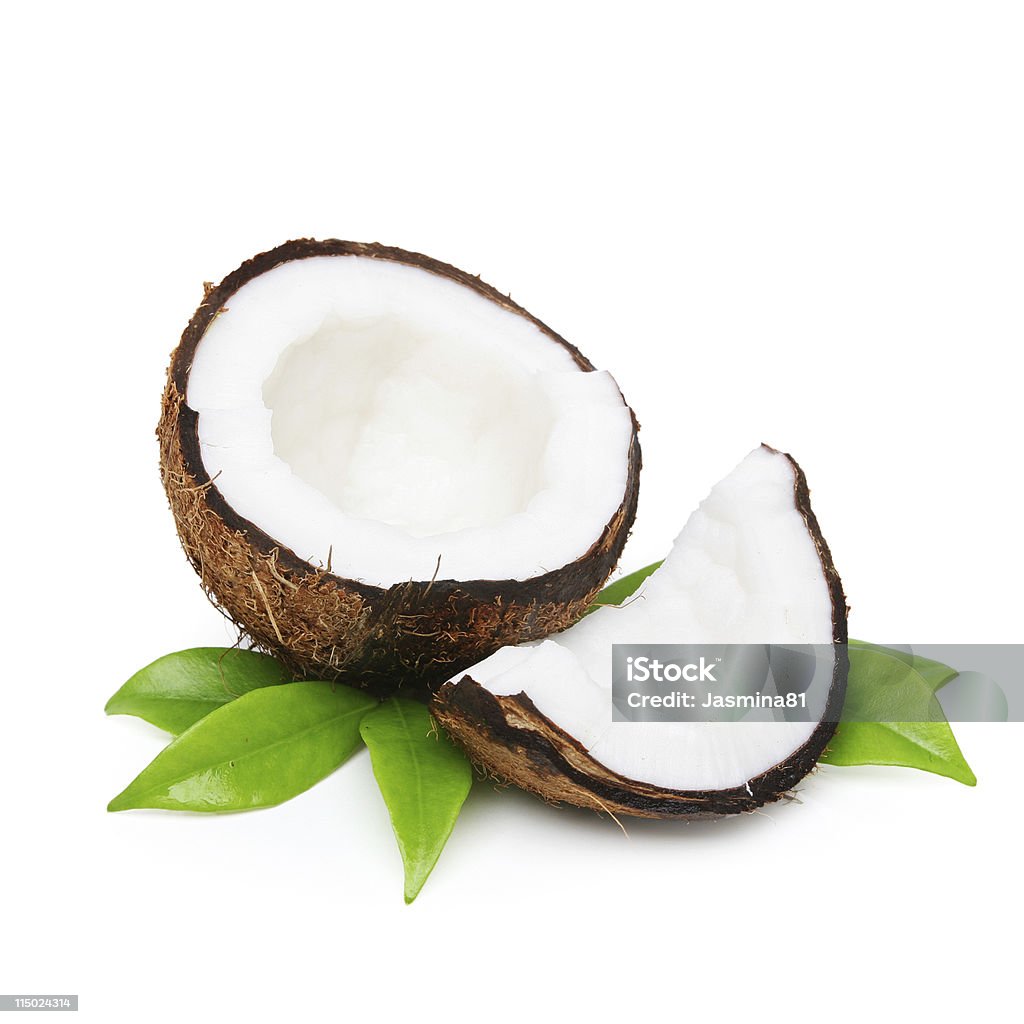ココナッツ、緑の葉 - ココナッツのロイヤリティフリーストックフォト