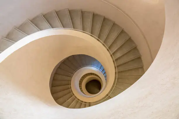 An image of a typical modern stone staircase
