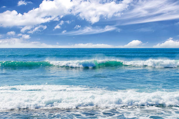 istock Beautiful ocean view with a beautiful cloudy sky. Seascape. 1150245551