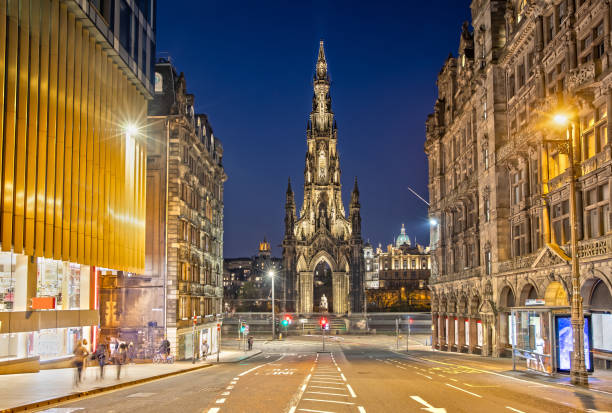 istock The Scott Monument in Edinburgh, Scotland at Night 1150251285