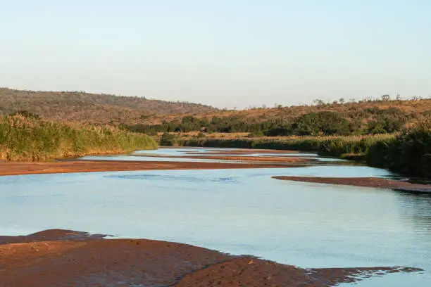 A view of the Black Umfolozi River in the Hluhluwe-iMofolozi game park.