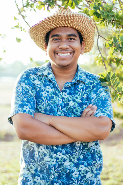 istock Happy Brown Skin Southeast asian farmer 1150252643