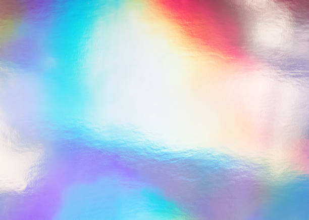 istock Trendy holographic foil paper close-up. 1150254029