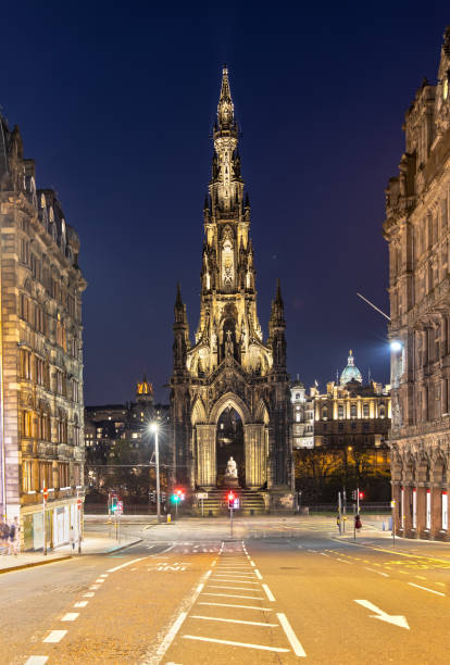 istock The Scott Monument in Edinburgh, Scotland at Night 1150254075