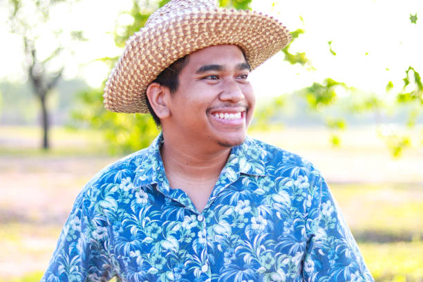 istock Happy Brown Skin Southeast asian farmer 1150257442