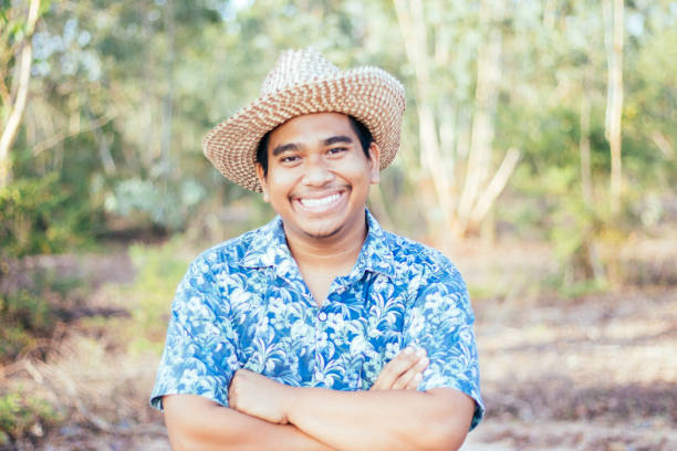 istock Happy Brown Skin Southeast asian farmer 1150257458