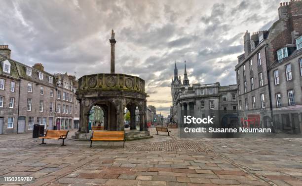 Mercat Cross In Aberdeen Scotland Stock Photo - Download Image Now - Aberdeen - Scotland, Scotland, City