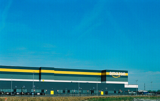 A large Amazon distribution centre in Wales