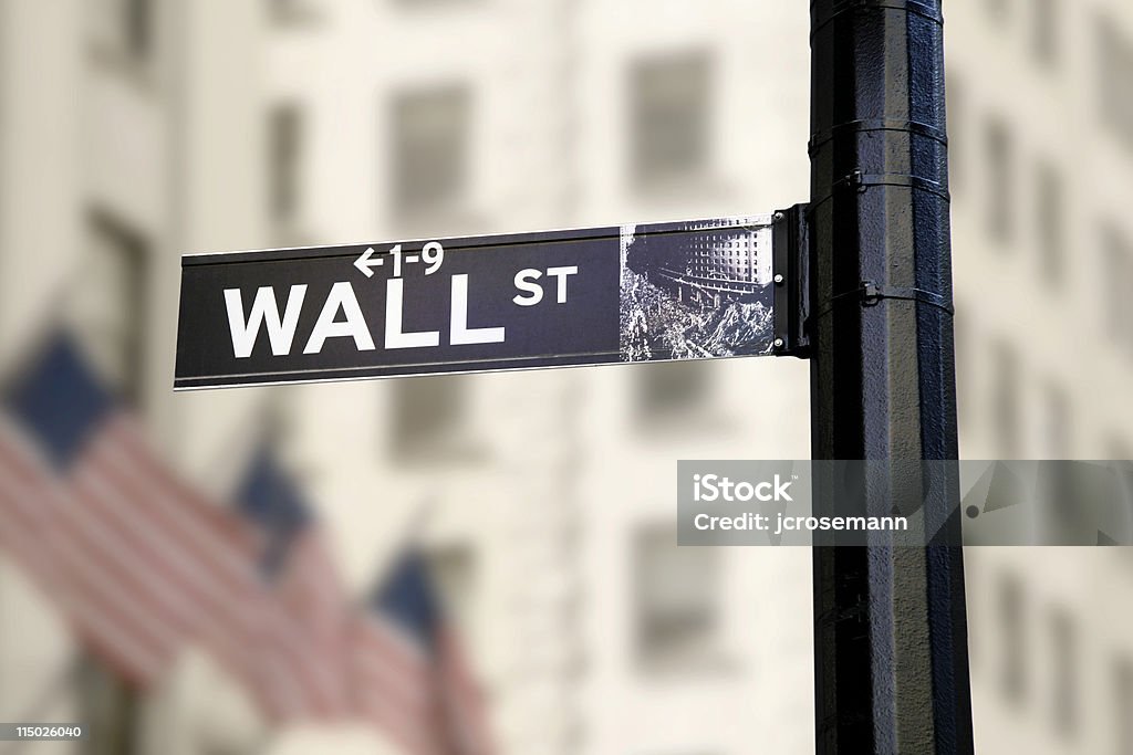 Segno di Wall Street - Foto stock royalty-free di Agente di cambio